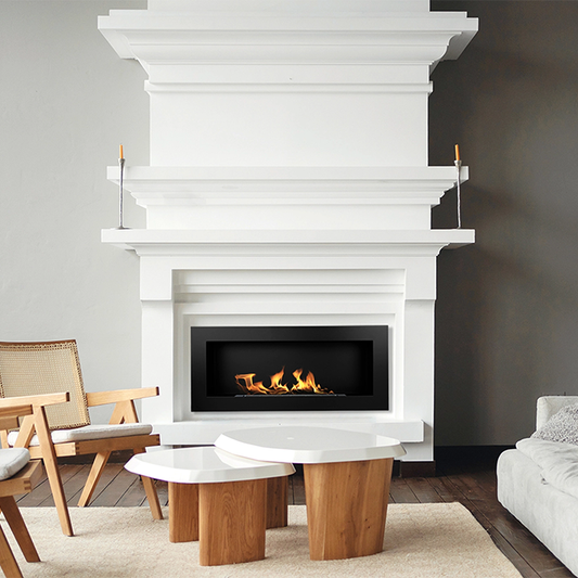 NOVAFLAME - WALL-MOUNTED BIO-FIREPLACE 900X400 - MATTE BLACK