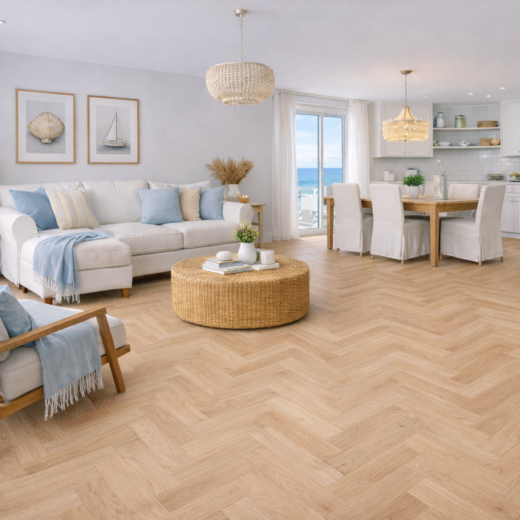 Model 6273 Pale Yellow LVT Flooring 152.4 × 914.4 × 2mm