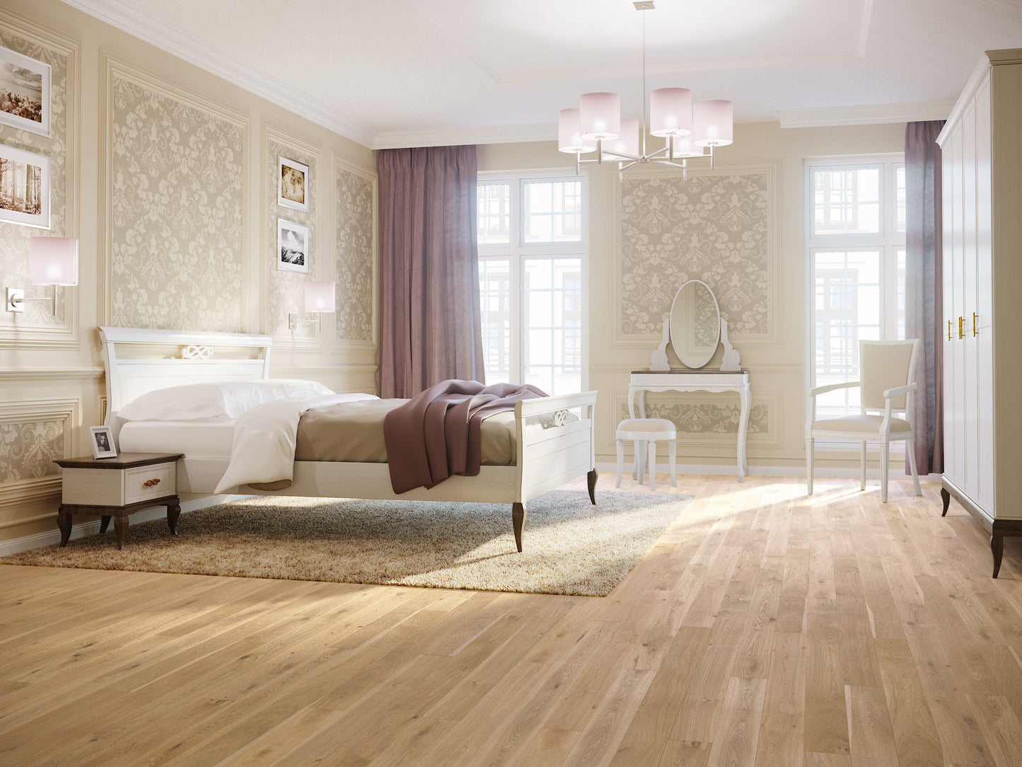 Barlinek Engineered Wooden Floor - Oak 1 strip Cappuccino 14mm - 0.84m²