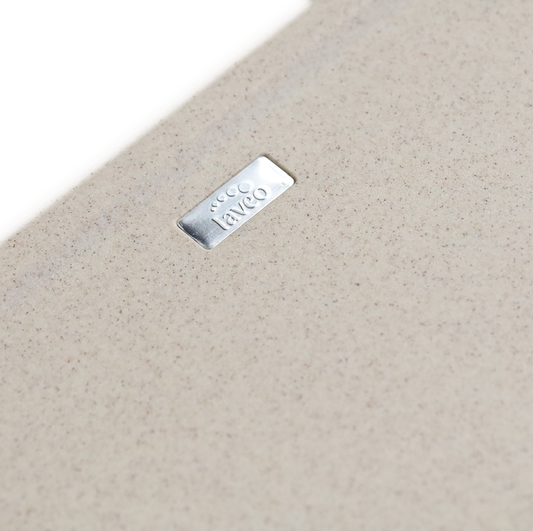 Laveo Megalo Granite Sink 2 Bowl with Drainer - Beach Sand