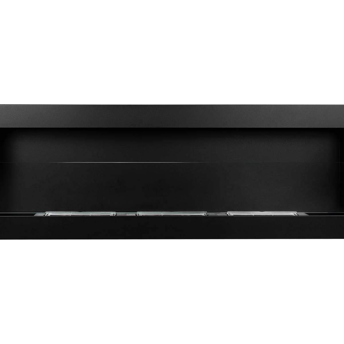 NOVAFLAME - WALL-MOUNTED BIO-FIREPLACE 1200X400 WITH GLASS - MATTE BLACK