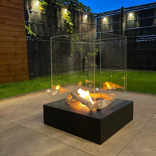 NOVAFLAME FREESTANDING SUNSET GARDEN BLACK