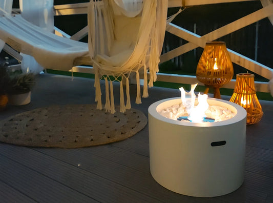 NOVAFLAME MOON WHITE FREESTANDING BIO-FIREPLACE