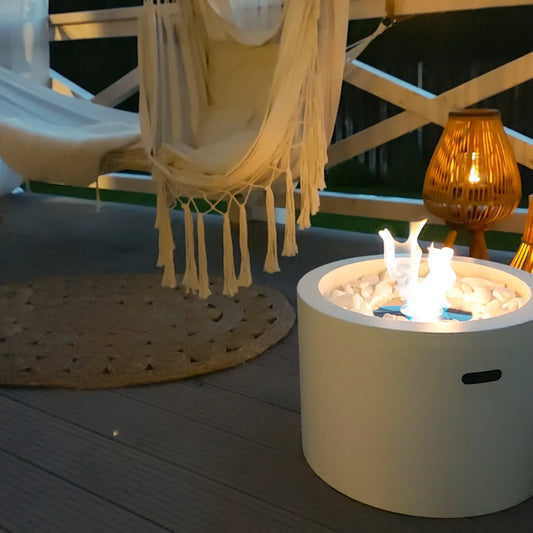 NOVAFLAME MOON WHITE FREESTANDING BIO-FIREPLACE