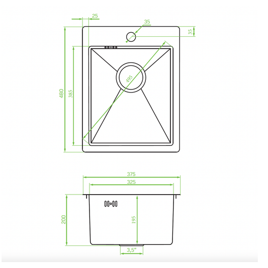 CB's Stainless Steel Sink - Eden - Satin