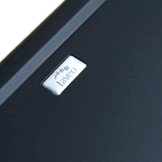 Laveo Barbados Granite Sink 1 Bowl with Drainer - Monochrome Black