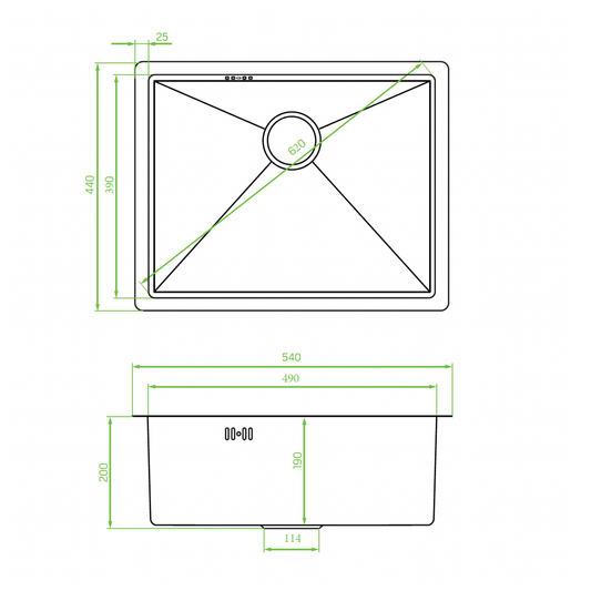 CB's Stainless Steel Sink - Mara - Gold