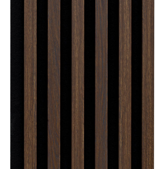 Marbet Design Woodline - 4 units x Dark Oak Lamella Panel on Black Felt - 2500 x 300 mm