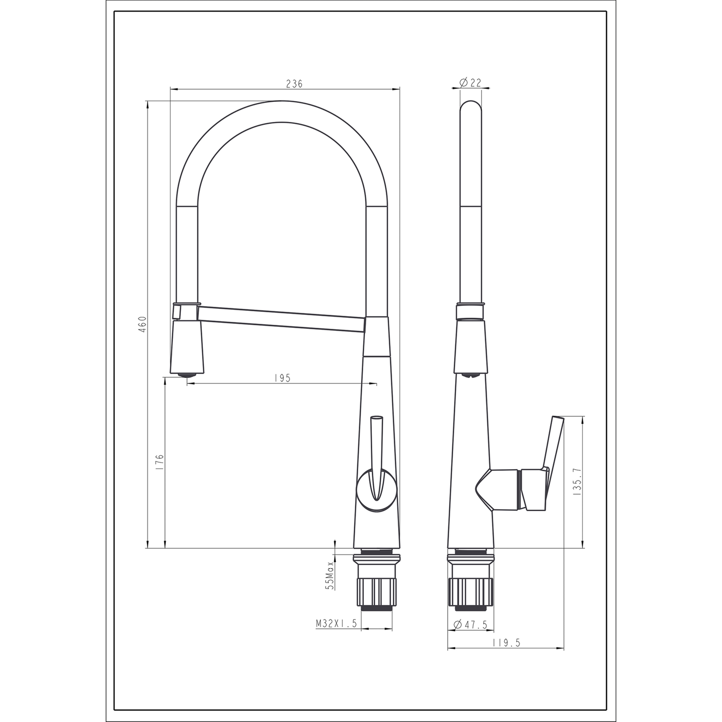 CB's Mixer - Valencia - Silver and Black