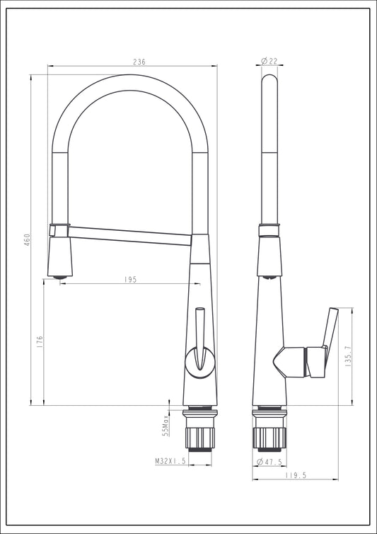CB's Mixer - Valencia - Gold and Black
