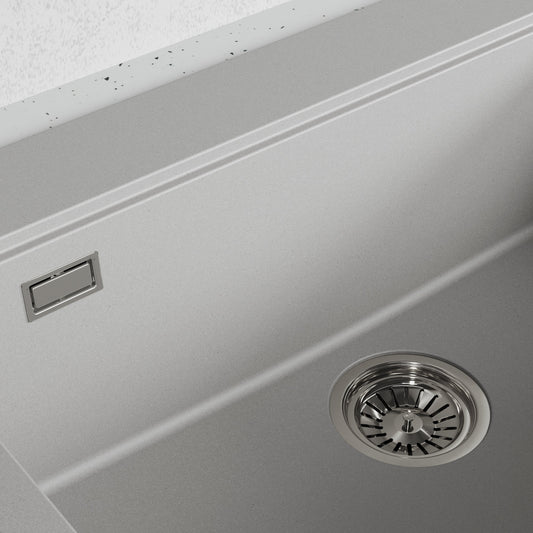 Laveo Tau Granite Kitchen Sink Single Bowl 700 mm - Grey – product view 3