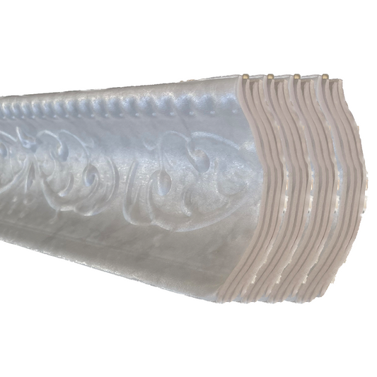 CB's T-Cornice White and Grey Marble - V01-50 - 16pc