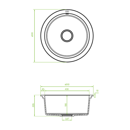 Laveo Dafne SBD_V88Y technical drawing
