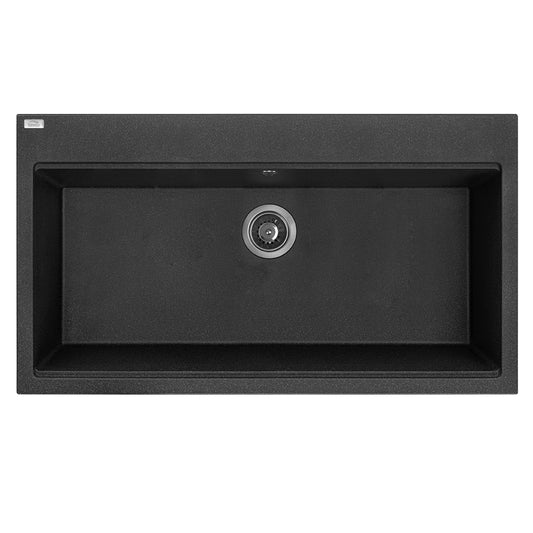Laveo Tau Granite Sink 1 Bowl 900mm - Black