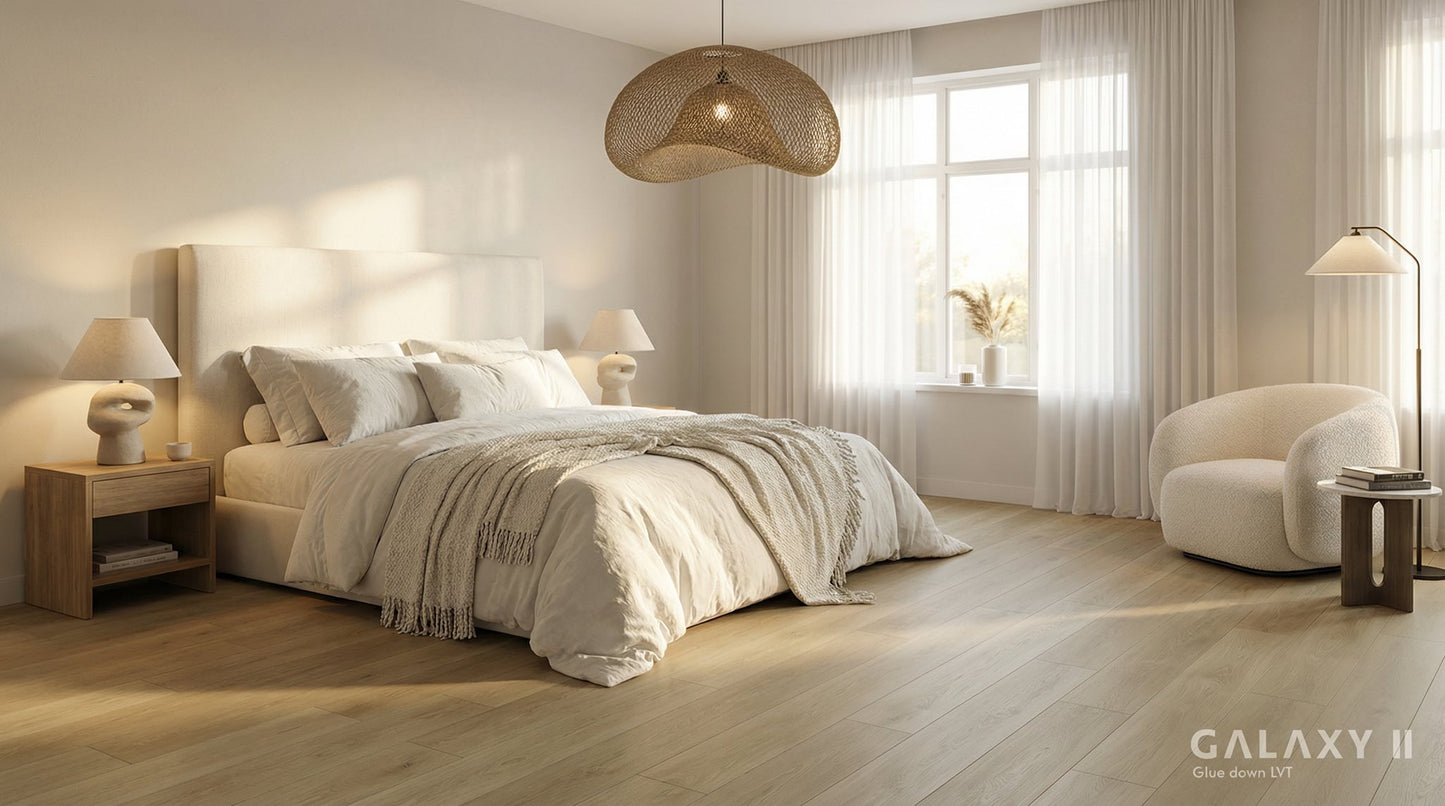 Galaxy II Zephyra Glue Down Vinyl Flooring room setting