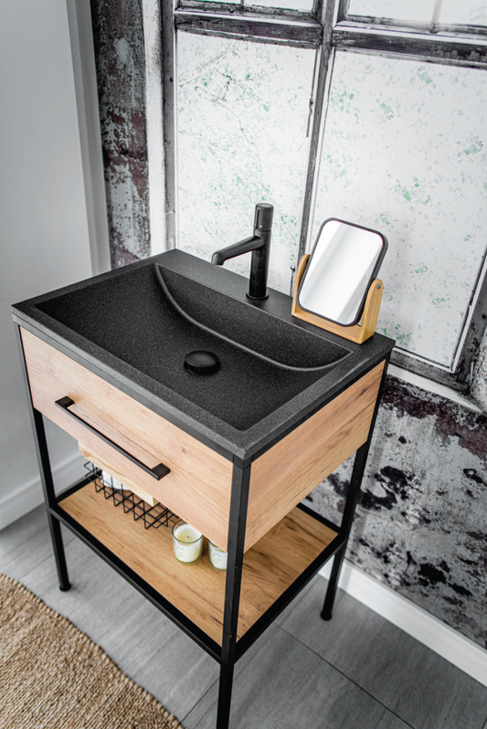 Laveo - Albano Granite Washbasin - Black