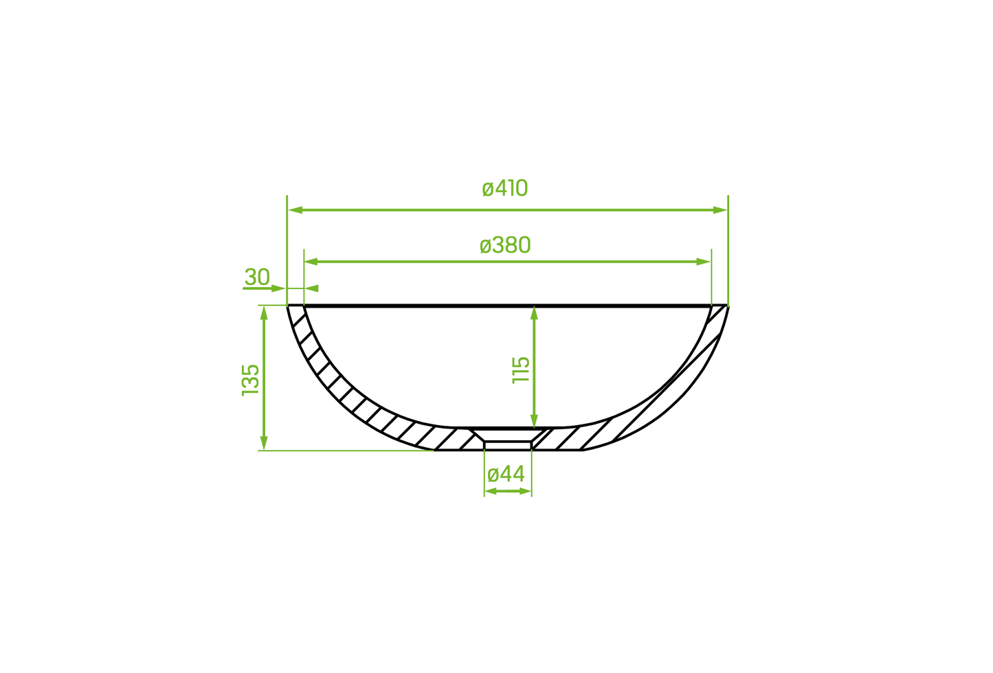 Laveo Amber Granite Washbasin - White