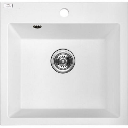 Laveo Alena Granite Sink 1 Bowl - White