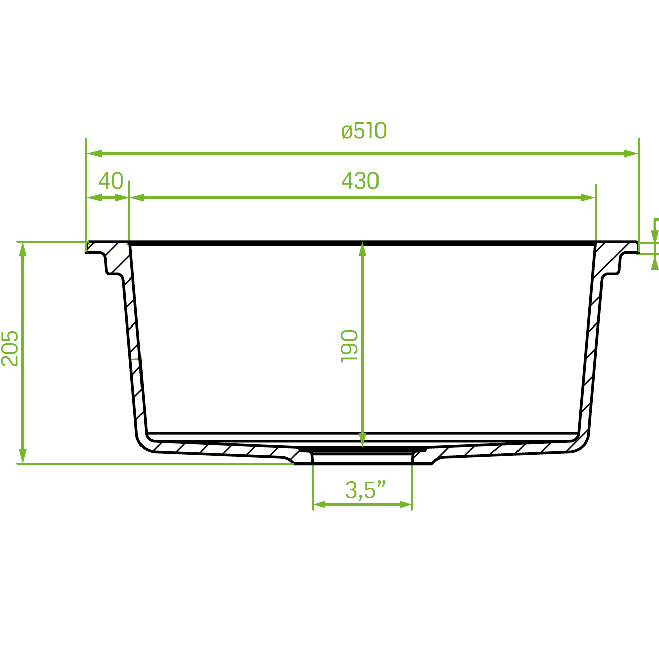 Laveo Dafne Granite Sink 1 Bowl V2 - Grey
