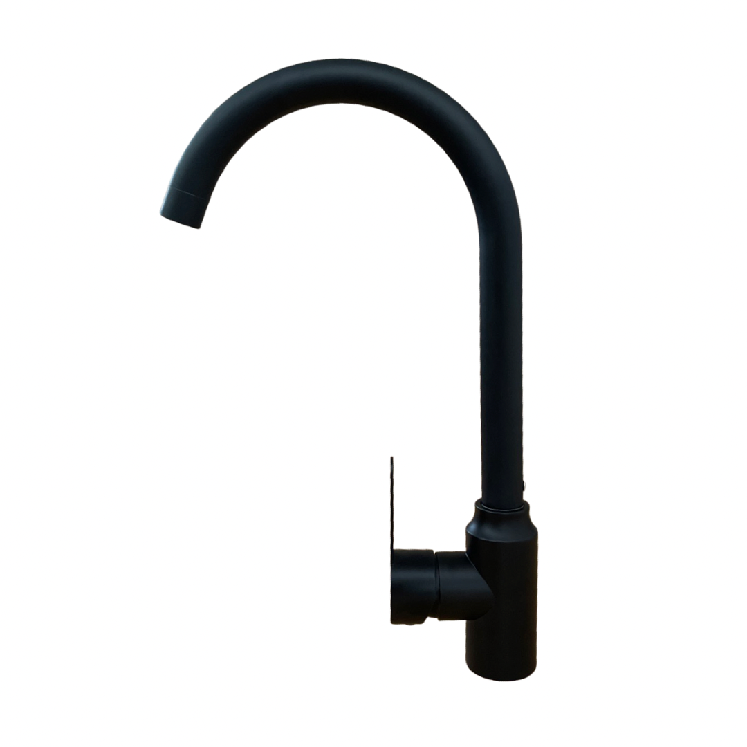 CB's stainless steel pillar mixer in black