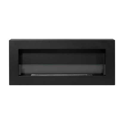 NOVAFLAME - WALL-MOUNTED BIO-FIREPLACE  900X400 WITH GLASS - BOX MATTE BLACK
