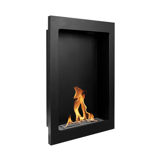 NOVAFLAME - WALL-MOUNT VERTICAL BIO-FIREPLACE - MATTE BLACK