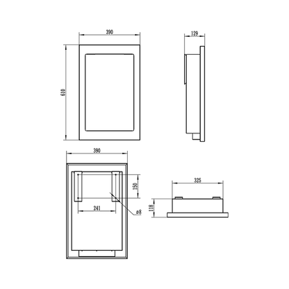 NOVAFLAME - WALL-MOUNT VERTICAL BIO-FIREPLACE - MATTE BLACK
