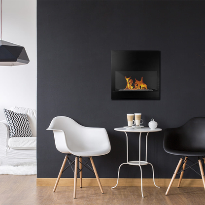NOVAFLAME - WALL-MOUNT BOARD BIO-FIREPLACE - MATTE BLACK