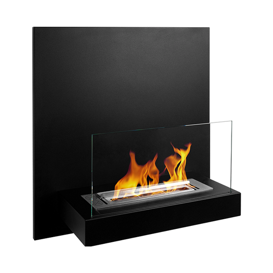 NOVAFLAME - WALL-MOUNT BOARD BIO-FIREPLACE - MATTE BLACK