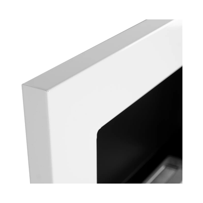 NOVAFLAME - WALL-MOUNTED BIO-FIREPLACE 650X400 WITH GLASS - WHITE GLOSS