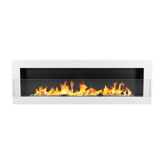 NOVAFLAME - WALL-MOUNT BIO-FIREPLACE  1200X400 WITH GLASS - GLOSS WHITE