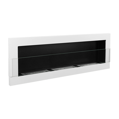 NOVAFLAME - WALL-MOUNT BIO-FIREPLACE  1200X400 WITH GLASS - GLOSS WHITE