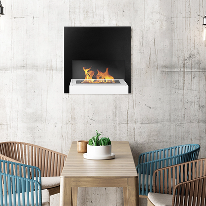 NOVAFLAME - WALL-MOUNT BOARD BIO-FIREPLACE - WHITE