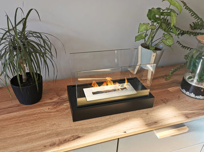 NOVAFLAME - FREESTANDING BIO-FIREPLACE GLOW - MATTE BLACK