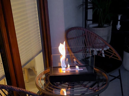 NOVAFLAME - FREESTANDING BIO-FIREPLACE GLOW - MATTE BLACK