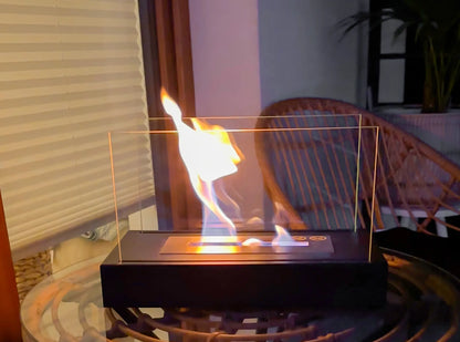 NOVAFLAME - FREESTANDING BIO-FIREPLACE GLOW - MATTE BLACK