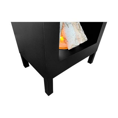 NOVAFLAME - FREESTANDING KOZEN BIO-FIREPLACE - MATTE BLACK
