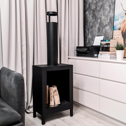 NOVAFLAME - FREESTANDING KOZEN BIO-FIREPLACE - MATTE BLACK – CBS DECOR
