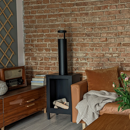NOVAFLAME - FREESTANDING KOZEN BIO-FIREPLACE - MATTE BLACK