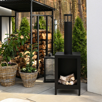 VALANROSE【NATURALBLACK】 NOVAFLAME - FREESTANDING KOZEN BIO-FIREPLACE - MATTE BLACK – CBS DECOR