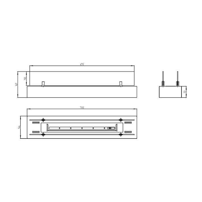 NOVAFLAME - FREESTANDING 700 BIO-FIREPLACE - BLACK