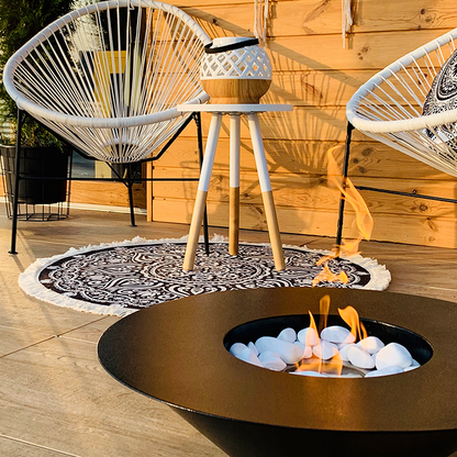 NOVAFLAME - FREESTANDING UNIVERSE BIO-FIREPLACE - MATTE BLACK