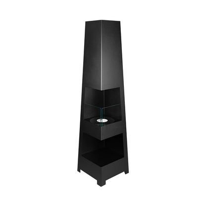 NOVAFLAME - FREESTANDING BIO-FIREPLACE PYRAMID - MATTE BLACK