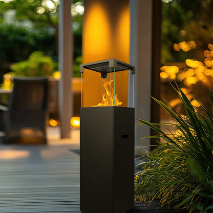 NOVAFLAME - FREESTANDING BIO-FIREPLACE PATIO - MATTE BLACK