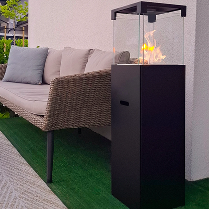 NOVAFLAME - FREESTANDING BIO-FIREPLACE PATIO - MATTE BLACK