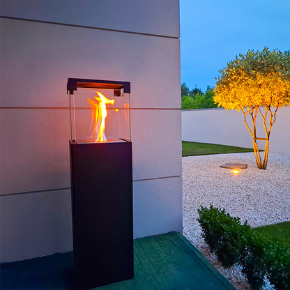 NOVAFLAME - FREESTANDING BIO-FIREPLACE PATIO - MATTE BLACK