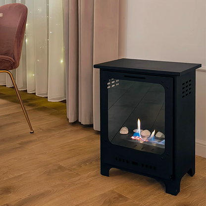 NOVAFLAME - FREESTANDING BIO-FIREPLACE KOZEN MINI - MATTE BLACK
