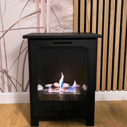 NOVAFLAME - FREESTANDING BIO-FIREPLACE KOZEN MINI - MATTE BLACK