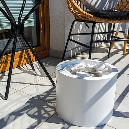 NOVAFLAME - FREESTANDING MOON MINI BIO-FIREPLACE - WHITE