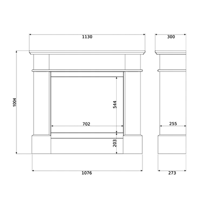 NOVAFLAME - FREESTANDING COLOSSEUM PULA BIO-FIREPLACE - WHITE